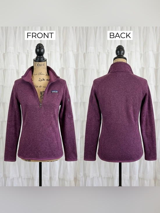 Patagonia Sweaters - Patagonia Women's Better 1/4-Zip Fleece Pullover Ruby/Balsamic Color Size Small